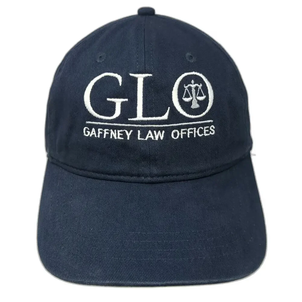 Queensboro Baseball Cap Blue One Size Gaffney Law Offices GLO Embroidered Hat